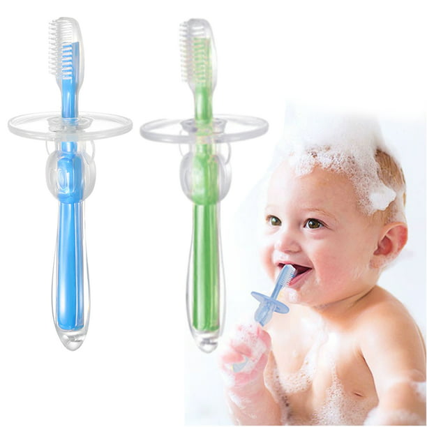 Baby Toothbrush Set Infant Brushing Teeth Tongue Train Safety Cover Soft Healthy